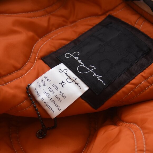 Rare Sean John XL Satin Bomber Jacket Brown Orange Y2K P Diddy VTG Hip Hop - Picture 5 of 13